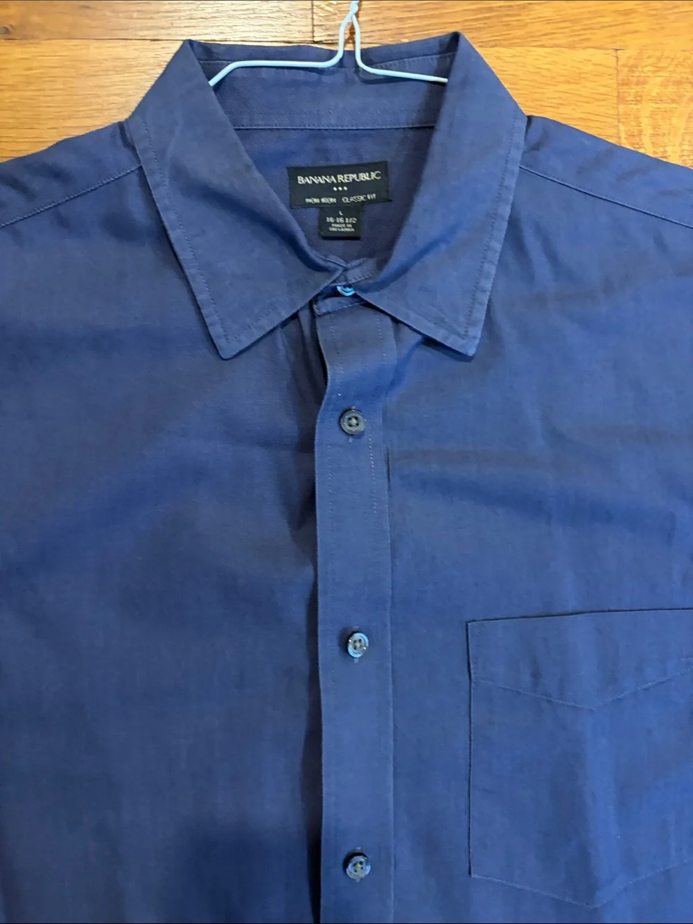 Banana Republic Navy Blue Long Sleeve Dress Shirt